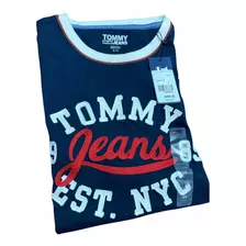 Playera Tommy Hilfiger Color Azul Marino Talla Ch Para Hombr