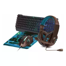 Kit Gaming 4 En 1 , Teclado + Mouse + Diadema + Mouse Pad