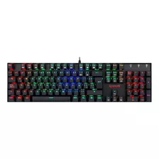 Teclado Gamer Mecanico Redragon Mitra K551rgb Esp Rgb Sw Red Color Del Teclado Negro Idioma Español Latinoamérica