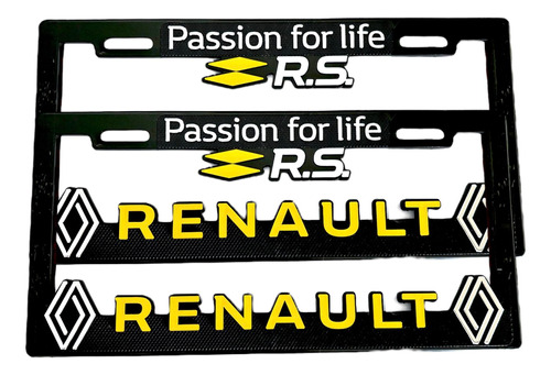 Par De Porta Placas Y Llavero Compatible Con Renault Rs Foto 6