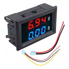 Reloj Voltimetro Y Amperimetro Digital Para Embutir 4,5v-30v