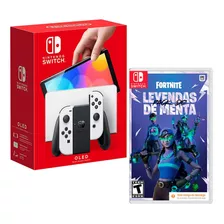 Consola Nintendo Switch Oled Blanco + Fortnite Minty Legends