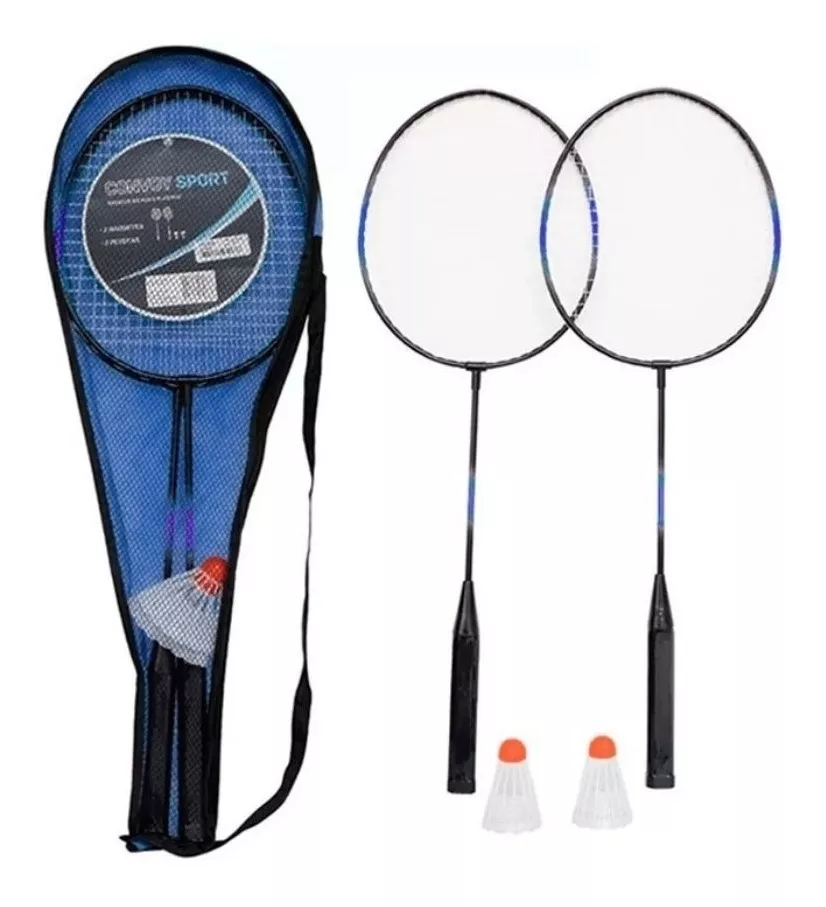 Raquete De Badminton - 5 Peças 2 Raquetes+2 Petecas + Bolsa