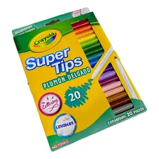 Super Tips 20 Pz Crayola Plumones Punta Conica Marcadores