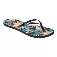 Sandalia Bliss Full Women Black Multi Print Flower Reef