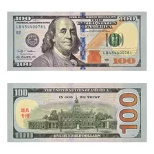100pcs Billetes Falsos De Juego Réplica Dólares Divertidos F