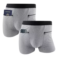 Paquete De 2 Calzoncillos Tipo Bxer Para Hombre, Bolsillo Oc