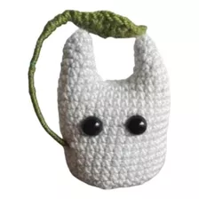 Muñeco,crochet,amigurumi,adorno,peluche Totoro Blanco