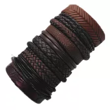 Pulcera O Brazalete De Cuero Paquete De 10 Unidades