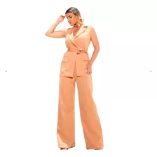 Conjunto Alfaiataria Boss Colete E Calça Pantalona Social 