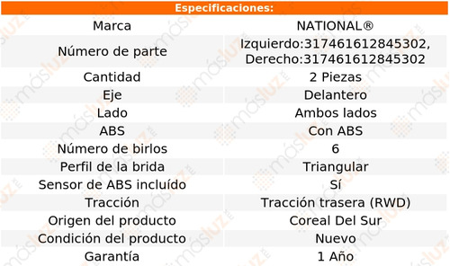 2- Mazas Delanteras Con Abs Sierra 1500 2014/2018 National Foto 6