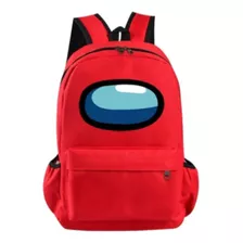 Mochila Escolar Among Us Gamer Color Rojo