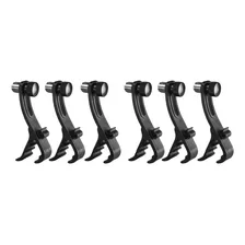 6 Pcs Ajustável Clipes De Microfone Clipe Em Clamps De