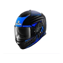 Capacete Shark Spartan 1.2 Kobrak Mat Kbb M Preto/cinza/azul