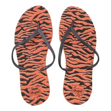 Chinelo Sandália Dupé Feminino Animal Print Tigresa