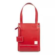 Bolsa Cloe Satchel Para Mujer Mini Con Charm Color Rojo