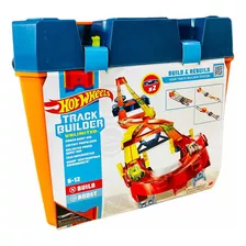 Hot Wheels Trackbuilder Power Boost Pista Armable De Juguete Color Naranja