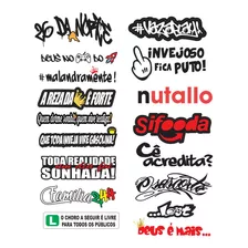 Cartela De Adesivos Personalizados Carro Moto Bike Motocross