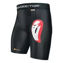 Short De Compresión Shock Doctor Con Copa, Negro , Talle Xl