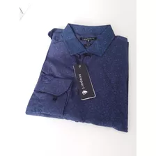 Camisa Estampada En Azul De Hombre T- M Newport