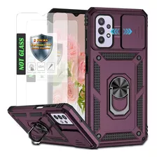 Funda Para Samsung Galaxy A32 5g - Violeta Con Anillo