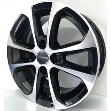 Rodas Volks Up Gol Voyage Aro 14 4x100 (jogo) +bicos Cor Preto Diamantado