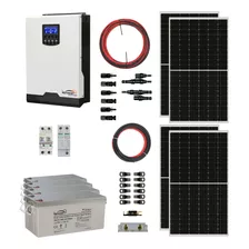 Kit Solar Inversor Cargador 5kw 6,3kwh Día Mppt Renogen