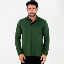 Camisa Polo Malwee Manga Longa Masculina