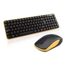 Kit De Teclado Y Mouse Ghia Gt4000na Rf Inalámbrico Amarillo