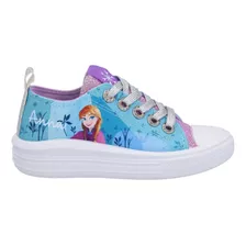 Zapatilla Lona Baja Frozen Celeste