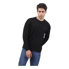 Sweater Hombre Bravo Jeans Con Lycra Negro T. S Al 2xl