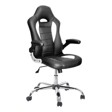 Sillon Gamer Playstation Ejecutivo Gerencial Silla Para Pc Color Negro Y Blanco Material Del Tapizado Cuero Sintético