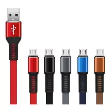 Cable Usb Carga Rapida Plano De Nylon Samsung Xiaomi C658