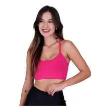Kit 3 Top S Bojo Alça Fina Básico Feminino Moda Fitness Luxo
