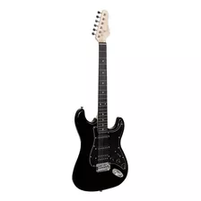 Guitarra Elétrica Giannini Standard G-101 Stratocaster De Choupo Black Verniz Com Diapasão De Madeira Técnica