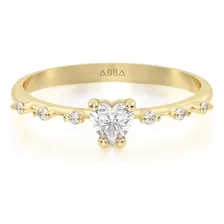 Anillo De Promesa Corazón Oro 10k Dalia Abba Joyas