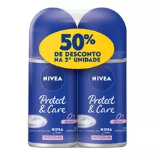 Kit 2 Desodorantes Roll On Protect & Care 50ml Nivea