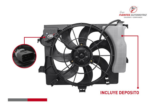 Motor Ventilador C/tolva Para Hyundai Accent 2012 2013 C/aa Foto 3