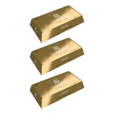 3 Estojo Presenteável Senador Gold 3 Sabonetes + Saboneteira