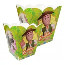 Caja Para Pochoclos Otero Pochoclera Tamaño Mediano Con Diseño Granja De Zenon De Color Verde - Pack X 6 Unidades