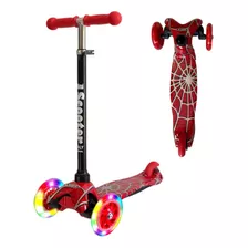 Monopatín De Pie Scooter Italy Mini 3r Mini 3r Rojo Spider Para 3 A 6 Años