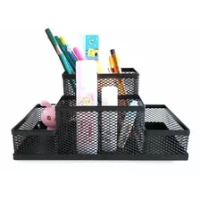 Organizador Metal Enrejado 4 Cuerpos 13x11x13cm Negro