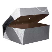 Caixa Box Embalagem Multiuso Porções E Salgados Cor Preto Branco Braspelfood 100un