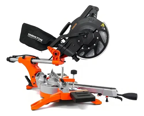 Sierra Ingletadora Telescópica 255mm 2350w Profesional Hamilton Hng001