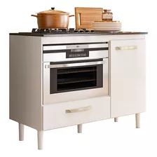 Balcão Para Coocktop E Forno Espaço Para Botijão Gás Branco