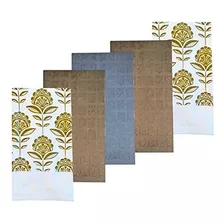 Inicio Ofertas Plus Taupe Floral Leaf Juego De Toallas De C