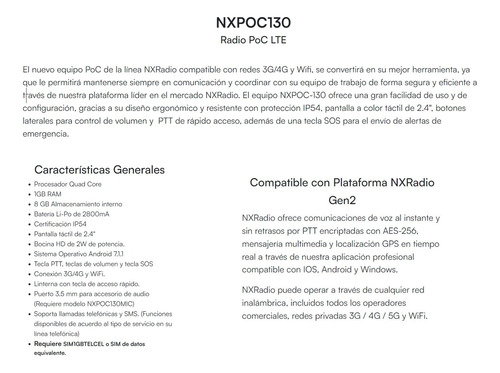 Radio Poc Nxpoc130kit Con Licencia Anual Compatible 3g/4g  Foto 4
