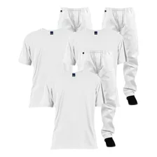 Kit 3 Uniforme Açougueiro - Calça Brim + Camiseta Malha Fria