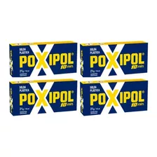 Kit C/4 - Cola Epoxi Poxipol Cinza Solda Plástica 16gr 10min