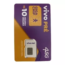 01x Chip Vivo Pré Pago C/ R$10,00 Ddd 11 Até 19